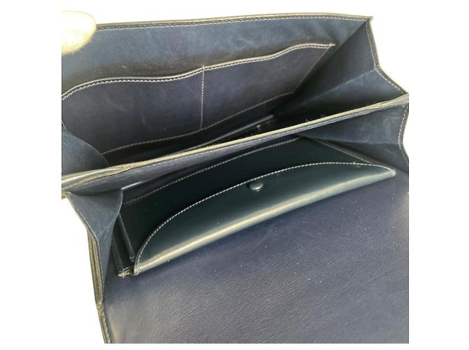 Borsa a tracolla Secana 22 da donna Hermès Blu - vista 5