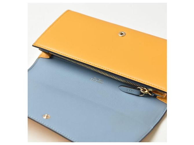 Cartera larga de cuero Martina de Jimmy Choo Azul Amarillo - vista 10