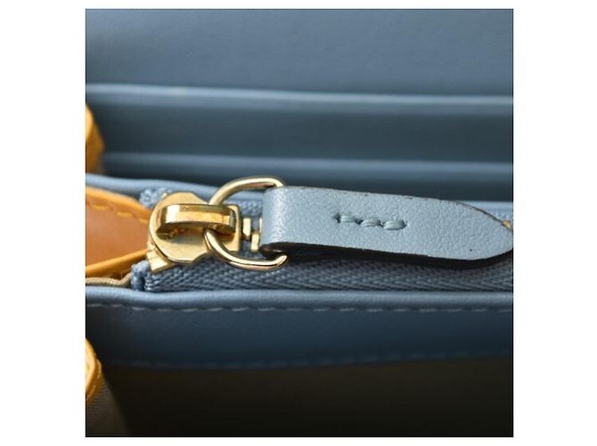 Cartera larga de cuero Martina de Jimmy Choo Azul Amarillo - vista 11