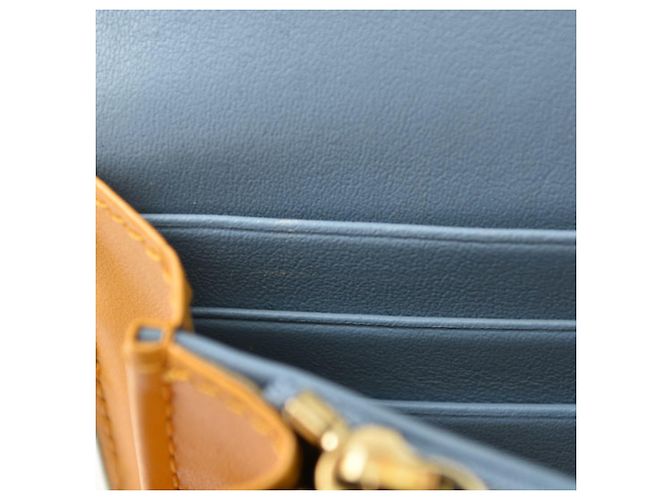 Cartera larga de cuero Martina de Jimmy Choo Azul Amarillo - vista 13