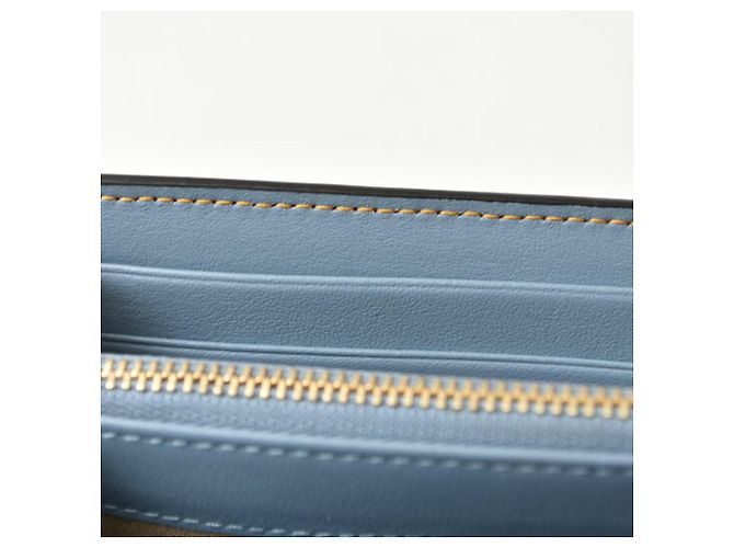 Cartera larga de cuero Martina de Jimmy Choo Azul Amarillo - vista 14