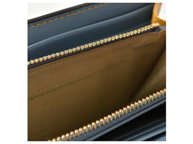 Cartera larga de cuero Martina de Jimmy Choo Azul Amarillo - vista 15
