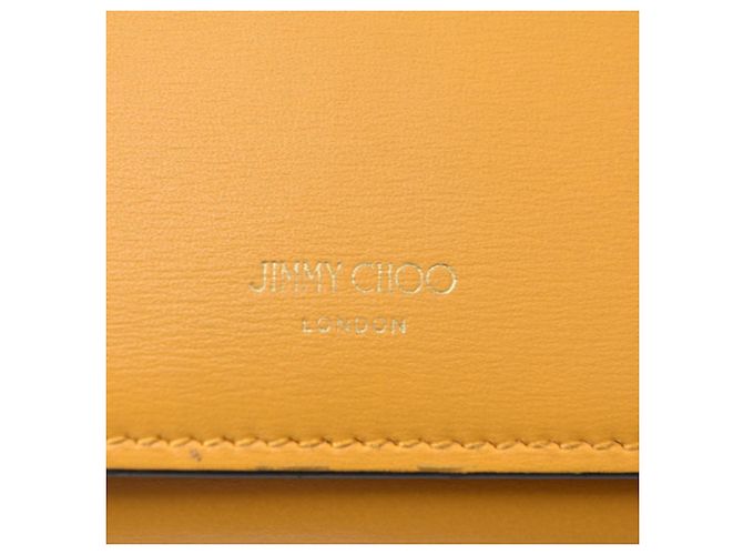 Cartera larga de cuero Martina de Jimmy Choo Azul Amarillo - vista 4