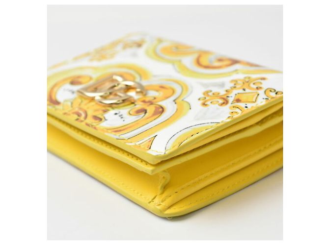 Cartera bi-fold amarilla Dolce & Gabbana Amarillo - vista 4