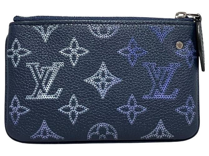 Louis Vuitton Pochette Clé Mahina Blu navy - vista 2