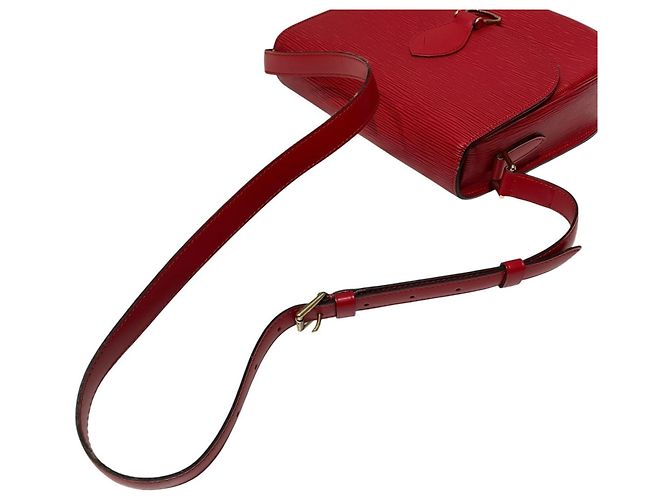 Borsa a Spalla Louis Vuitton Saint Cloud Rosso - vista 9