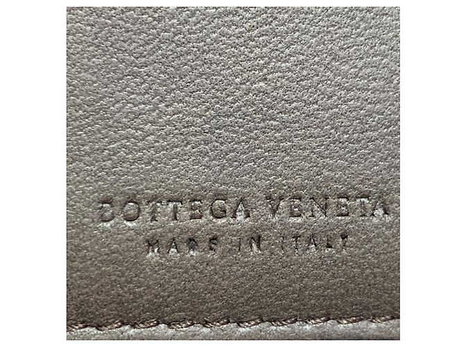 Cartera larga de cuero caqui Bottega Veneta - vista 4