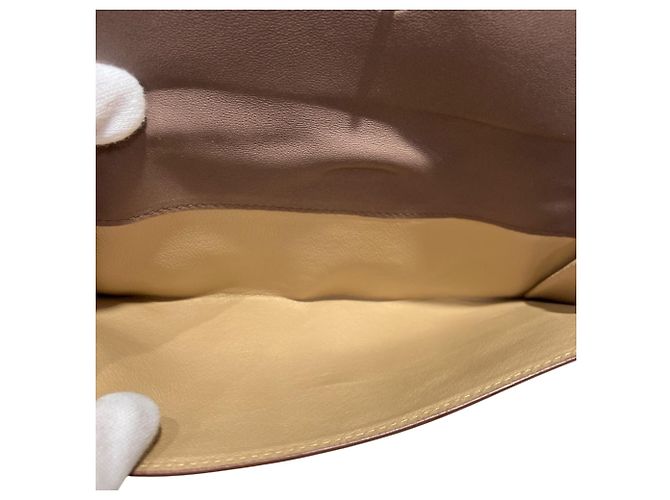Cartera larga de cuero caqui Bottega Veneta - vista 6
