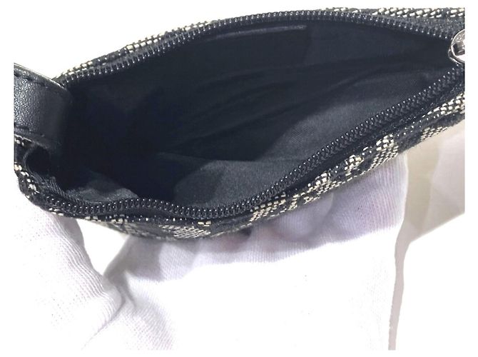 Christian Dior Münzbeutel Schwarz Weiß - Ansicht 3