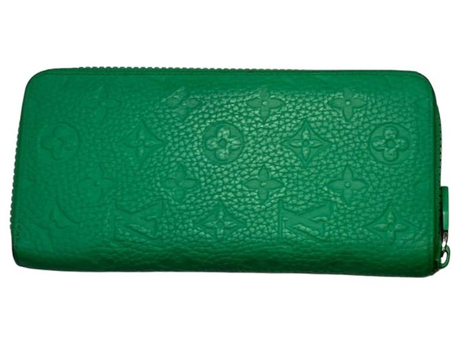 Louis Vuitton Green Cuir Ombre Lederlanger Geldbeutel Grün - Ansicht 2