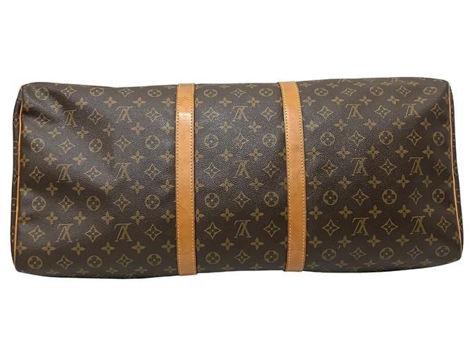 Borsa Boston Louis Vuitton Keepall 60 Marrone - vista 3