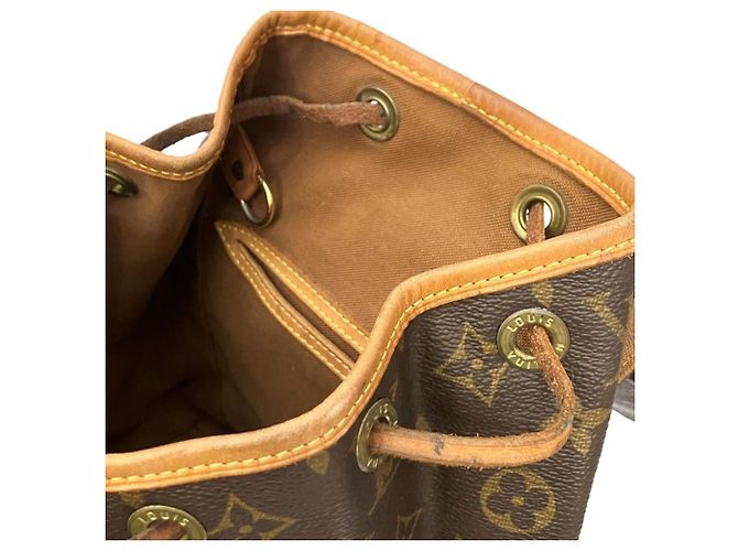 Zaino Louis Vuitton Montsouris MM Marrone - vista 6