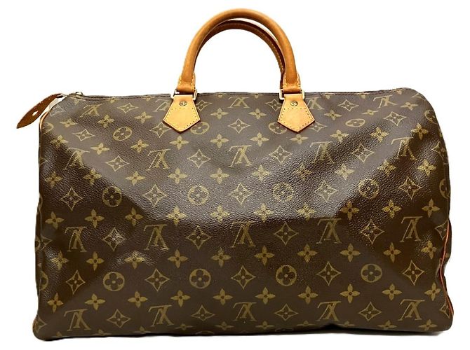 Borsa Louis Vuitton Speedy 40 Marrone - vista 2