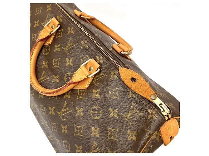 Borsa Louis Vuitton Speedy 40 Marrone - vista 7