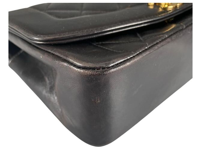 Borsa a tracolla con catena Chanel Diana 22 Nero - vista 9