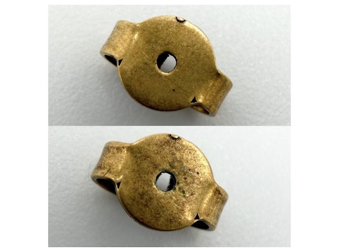 Gucci Erdbeer-Motiv Stecker-Ohrringe Pink Golden - Ansicht 4