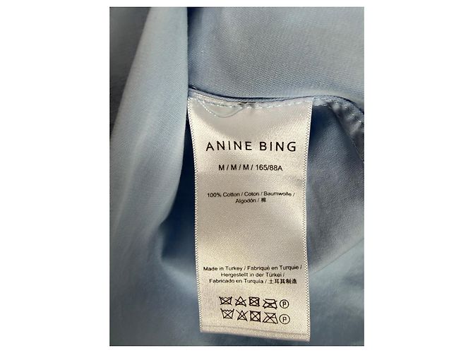 Anine Bing Camisa Oversize de Algodón Azul Claro - vista 3