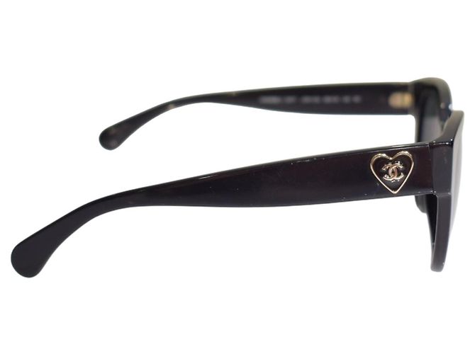 Timeless Chanel Occhiali da sole Butterfly Cat-Eye Logo CC Cuore 5477 - Nero - vista 5