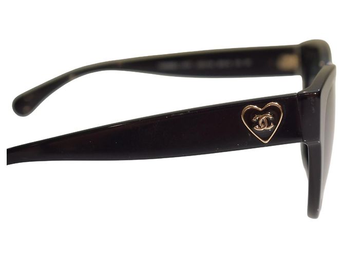Timeless Chanel Occhiali da sole Butterfly Cat-Eye Logo CC Cuore 5477 - Nero - vista 6