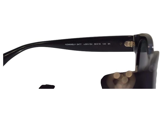 Timeless Chanel Occhiali da sole Butterfly Cat-Eye Logo CC Cuore 5477 - Nero - vista 7