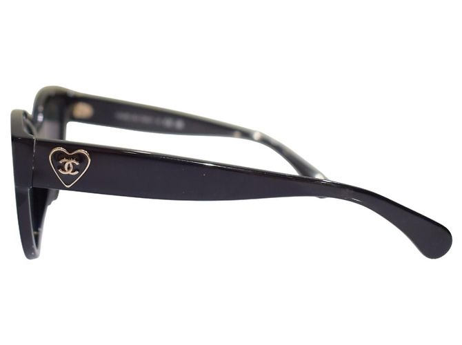 Timeless Chanel Occhiali da sole Butterfly Cat-Eye Logo CC Cuore 5477 - Nero - vista 8