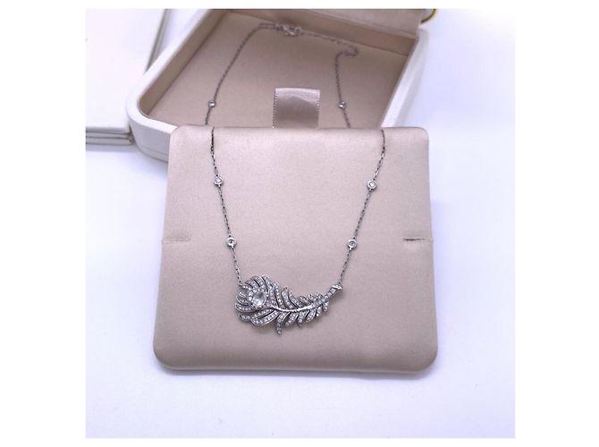 Collana Boucheron Piume di Diamante Argento - vista 2