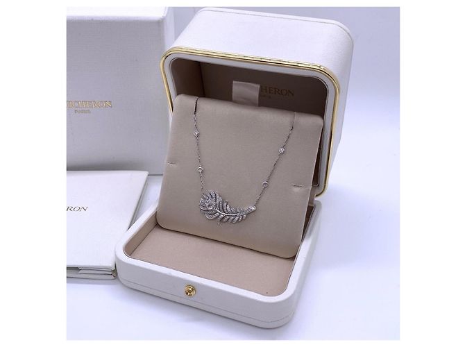 Collana Boucheron Piume di Diamante Argento - vista 4