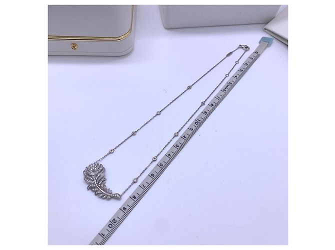 Collana Boucheron Piume di Diamante Argento - vista 5
