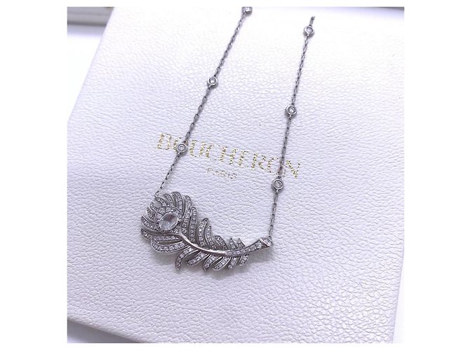 Collana Boucheron Piume di Diamante Argento - vista 6
