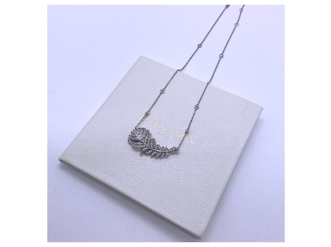 Collana Boucheron Piume di Diamante Argento - vista 7