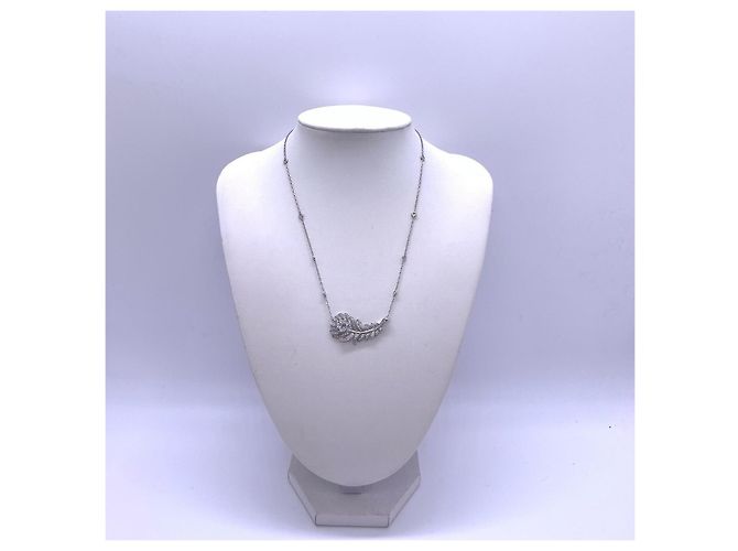 Collana Boucheron Piume di Diamante Argento - vista 8