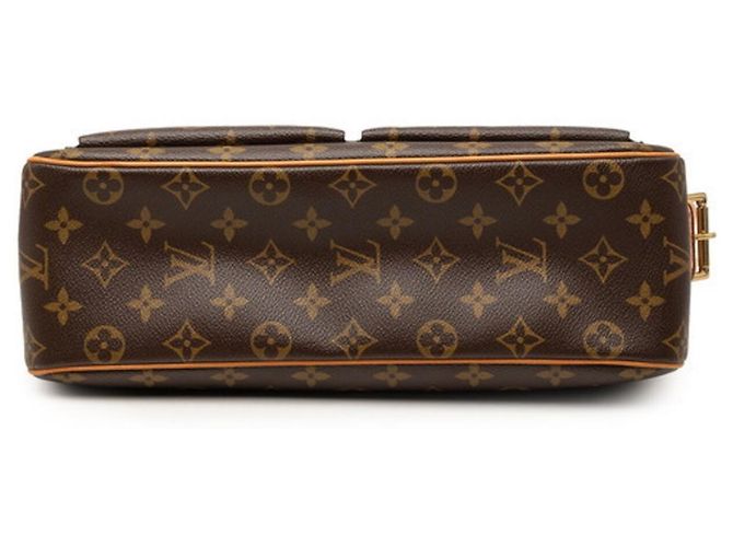 Borsa a tracolla Louis Vuitton Monogram Vivacite GM Marrone - vista 3