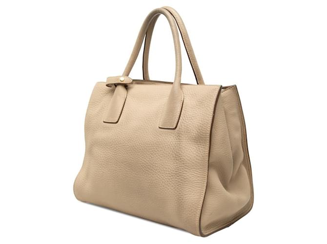Prada Handtasche mit Triangle-Logo-Plakette Beige - Ansicht 2