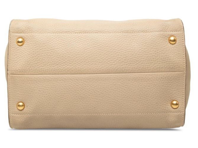Prada Handtasche mit Triangle-Logo-Plakette Beige - Ansicht 3