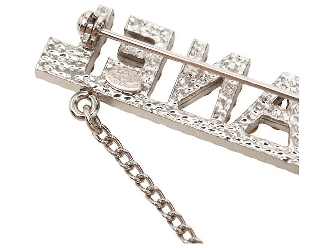Chanel Coco Mark Logo Brosche Silber - Ansicht 3