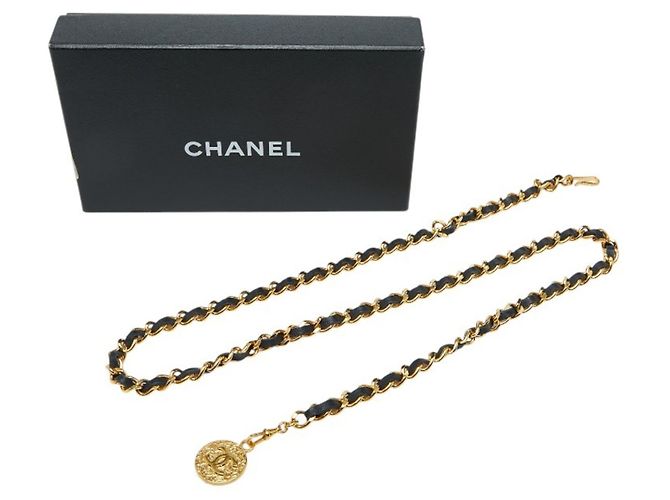 Timeless Cintura a Catena Chanel Coco Mark Vintage 1982 Nero D'oro - vista 4