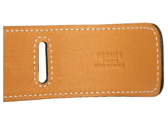 Hermès Cinturón de cuero marrón para mujer Hermes Castaño - vista 8