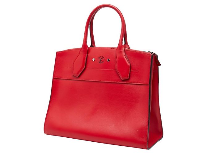 Borsa Louis Vuitton City Steamer MM Rosso - vista 2