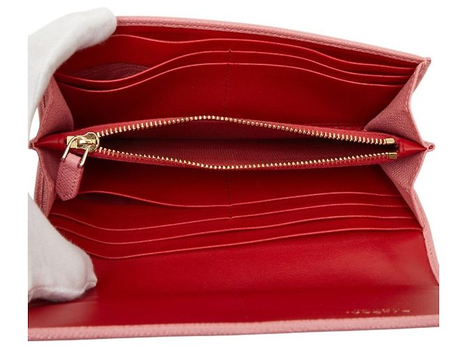 Bulgari Bvlgari Long Wallet aus rosa Leder Pink - Ansicht 7