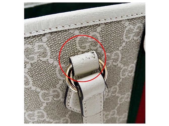 Borsa Tote Gucci Ophidia Medium Bianco Beige - vista 11