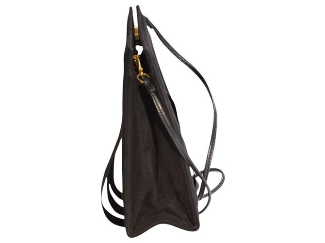 Borsa a tracolla Charles Jourdan Paris camoscio nero raso - vista 4