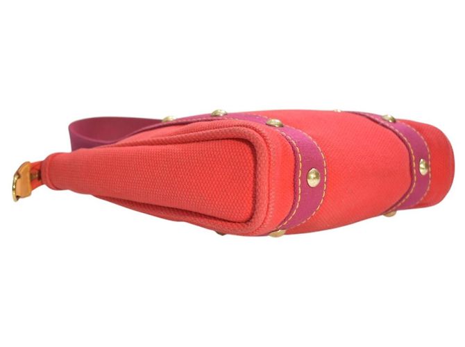 Louis Vuitton Antigua Cabas PM Borsa Tote Rossa Fucsia M40038 Rosso - vista 11