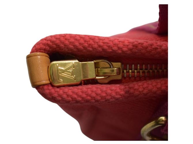 Louis Vuitton Antigua Cabas PM Borsa Tote Rossa Fucsia M40038 Rosso - vista 14