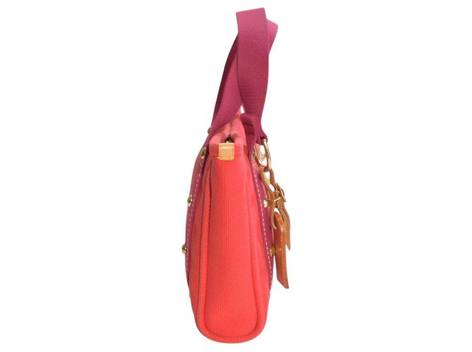 Louis Vuitton Antigua Cabas PM Borsa Tote Rossa Fucsia M40038 Rosso - vista 3