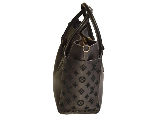 Louis Vuitton On My Side MM Sac Cabas Monogram Tufted Veau Cachemire Noir - vue 3
