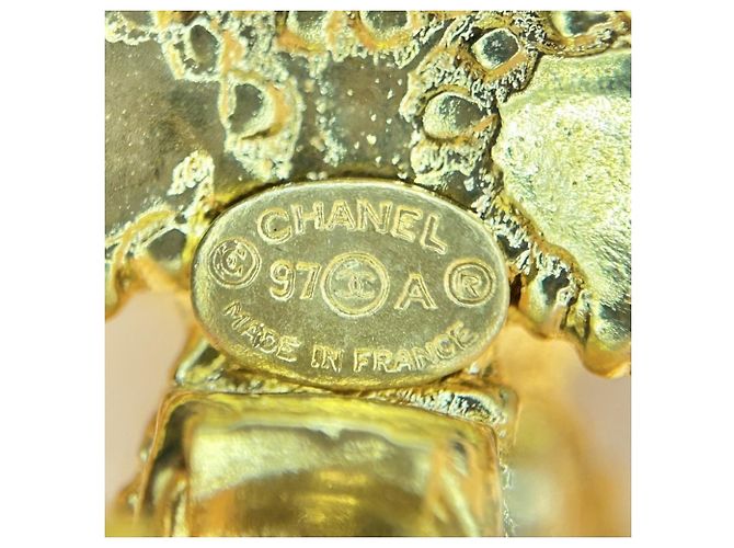 Orecchini a clip Chanel Gold con logo Coco D'oro - vista 4