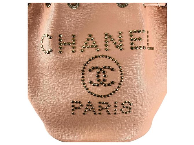 Borsa a Spalla Chanel Deauville Rosa - vista 15