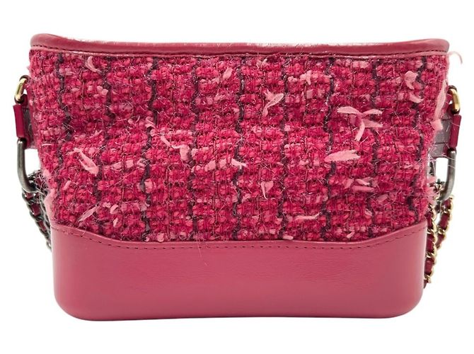 Borsa a tracolla Chanel Gabrielle de Small Hobo Chain Rosa Rosso - vista 2