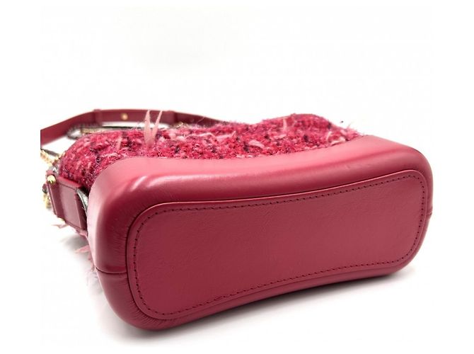 Borsa a tracolla Chanel Gabrielle de Small Hobo Chain Rosa Rosso - vista 3