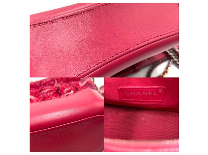 Borsa a tracolla Chanel Gabrielle de Small Hobo Chain Rosa Rosso - vista 6
